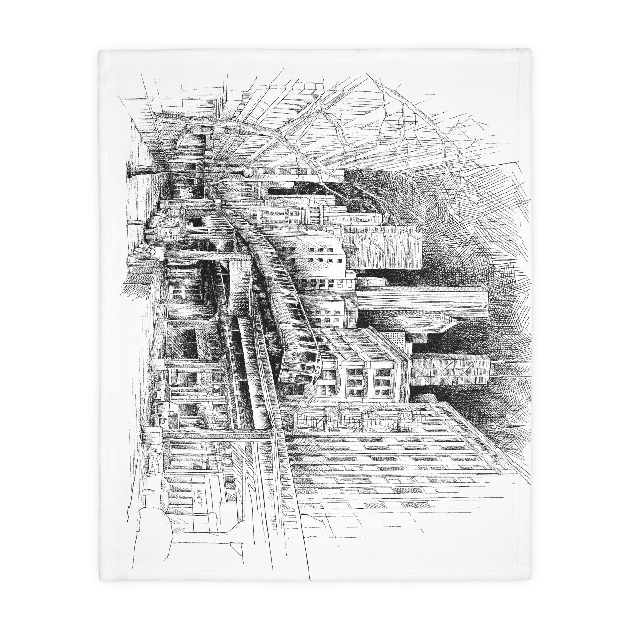 Microfiber Blanket - Chicago 1984 City Collection