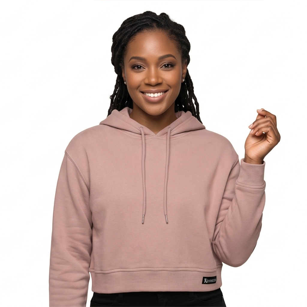 Heavy Organic French Terry Crop Hoodie