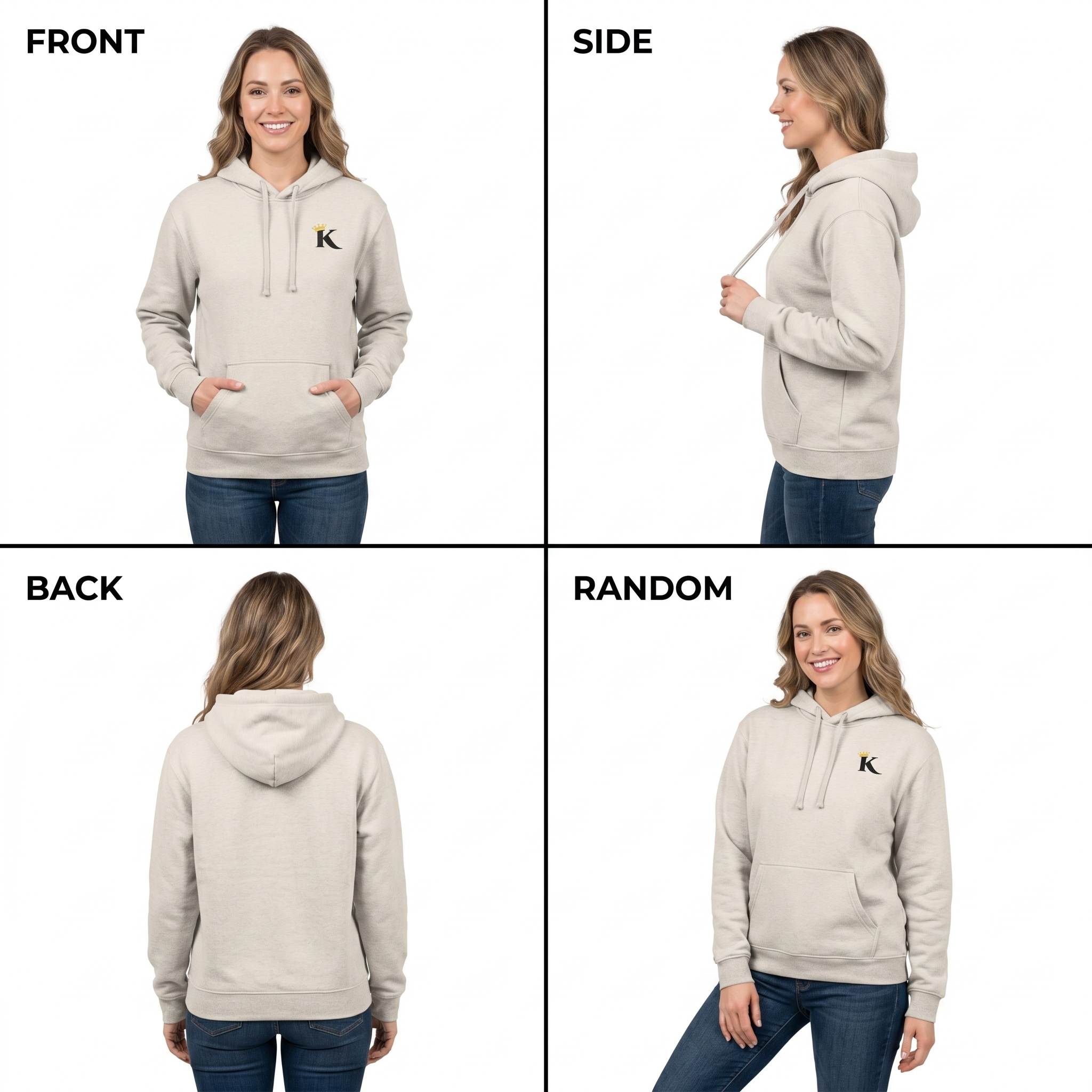 Ultra-Heavy Recycled Signature Hoodie - Ecru