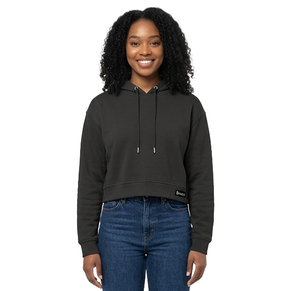 Heavy Organic French Terry Crop Hoodie