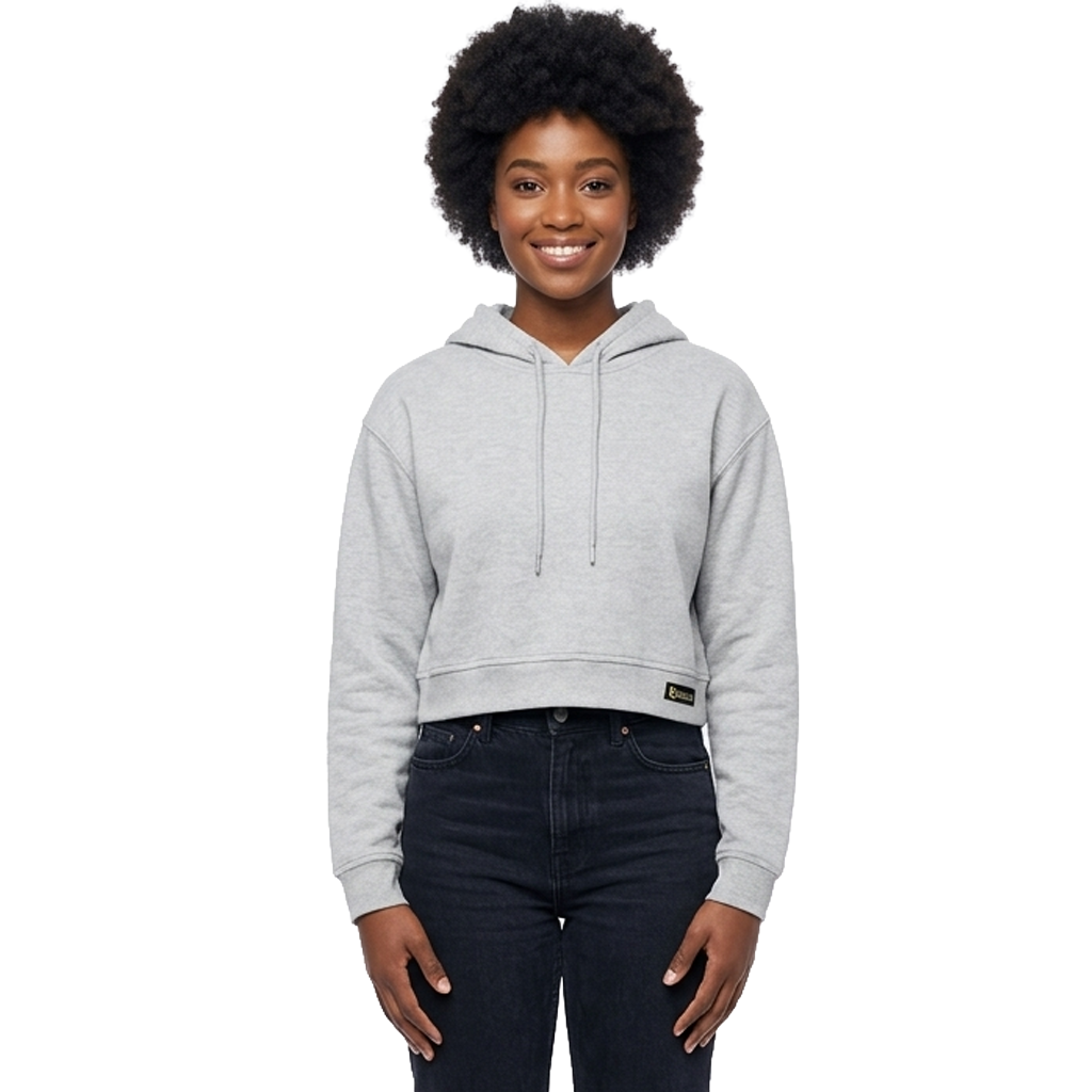 Heavy Organic French Terry Crop Hoodie