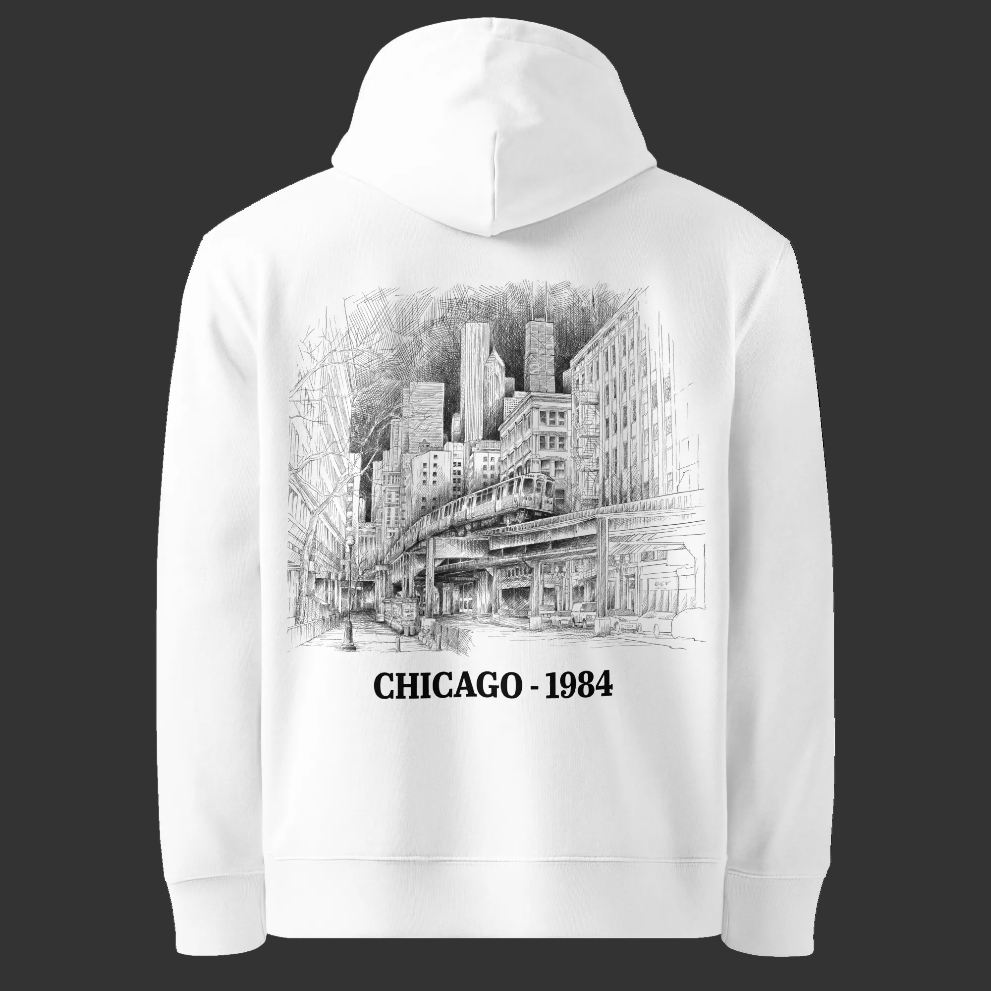 Chicago 1984 - Heavy Organic Recycled Hoodie