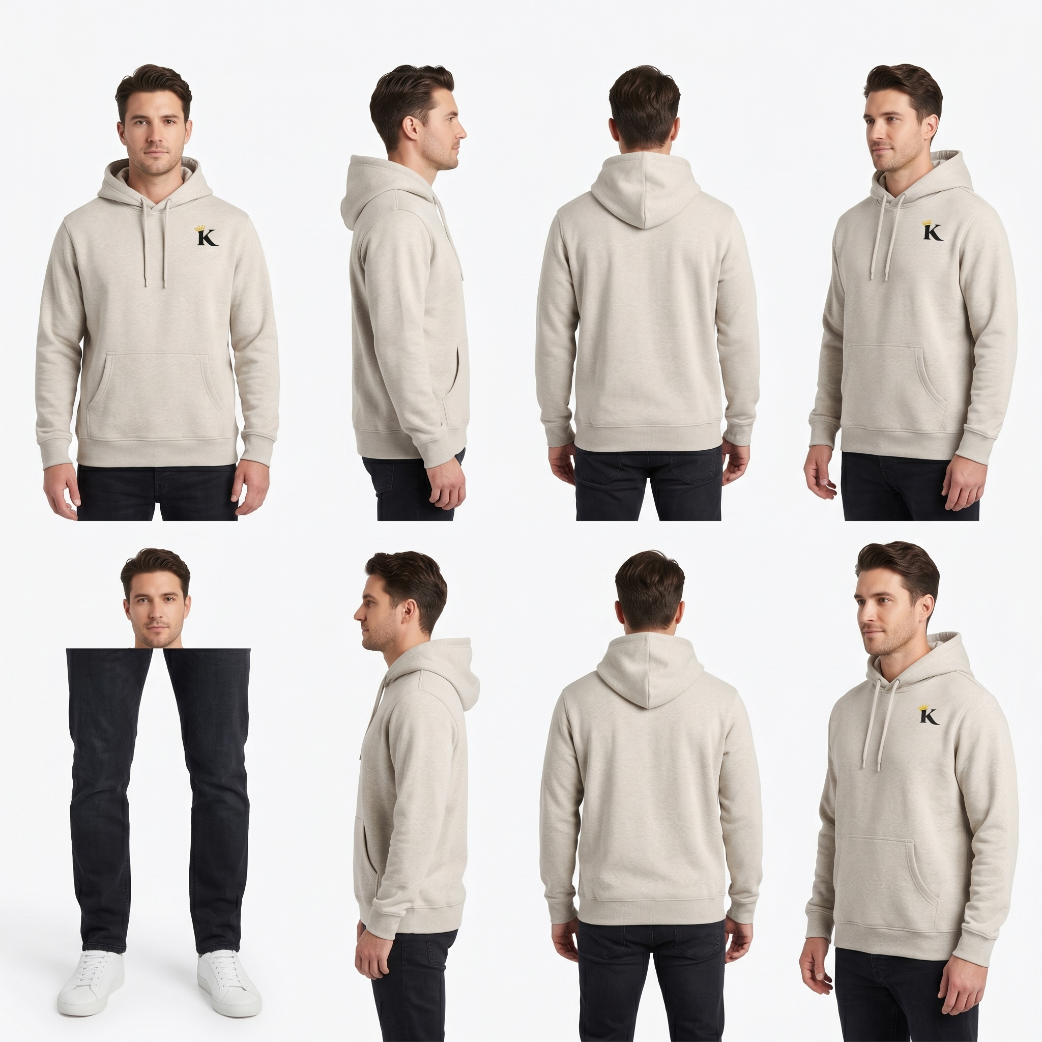Ultra-Heavy Recycled Signature Hoodie - Ecru
