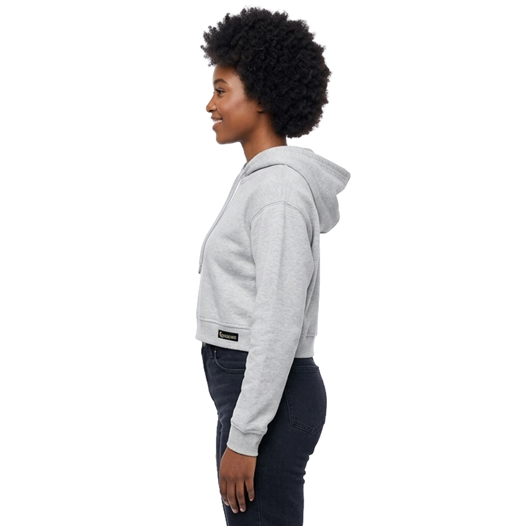 Heavy Organic French Terry Crop Hoodie
