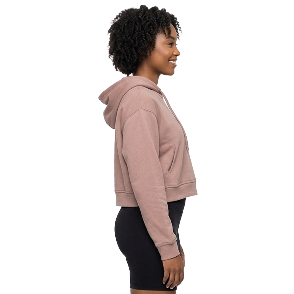 Heavy Organic French Terry Crop Hoodie