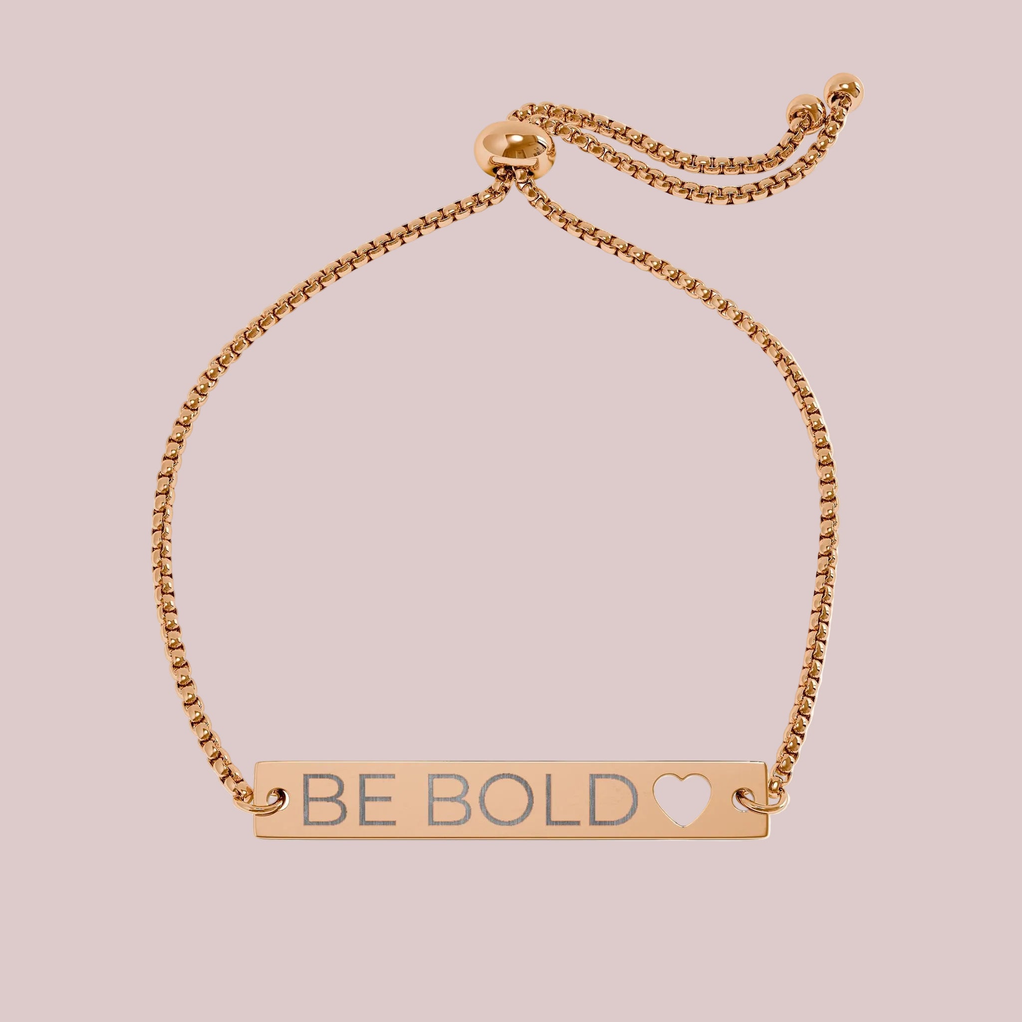 Rose Gold 'Be Bold' Bracelet