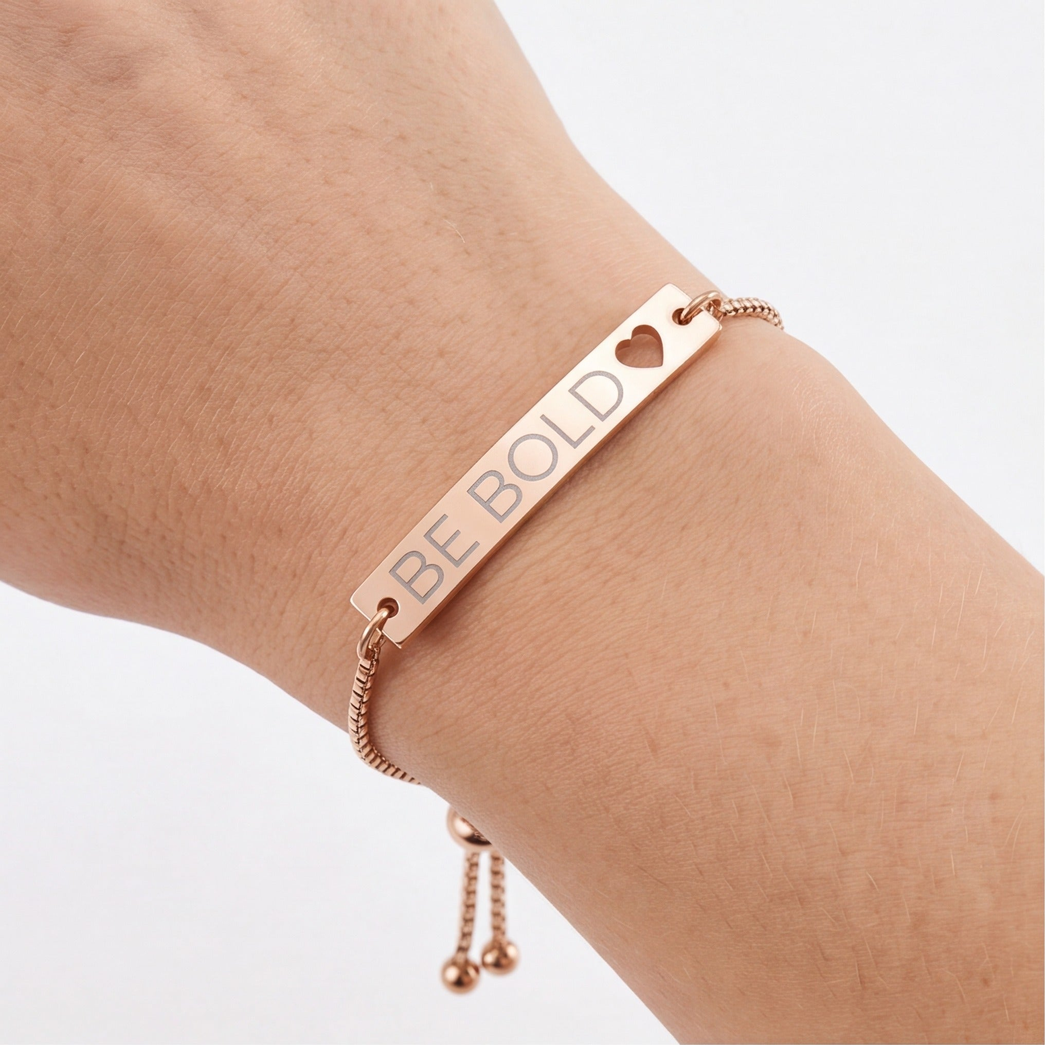 Rose Gold 'Be Bold' Bracelet