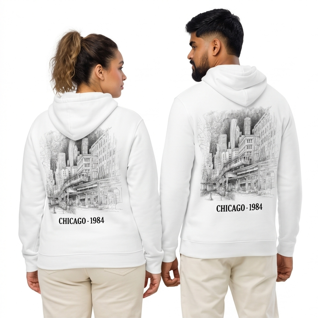 Chicago 1984 - Heavy Organic Recycled Hoodie