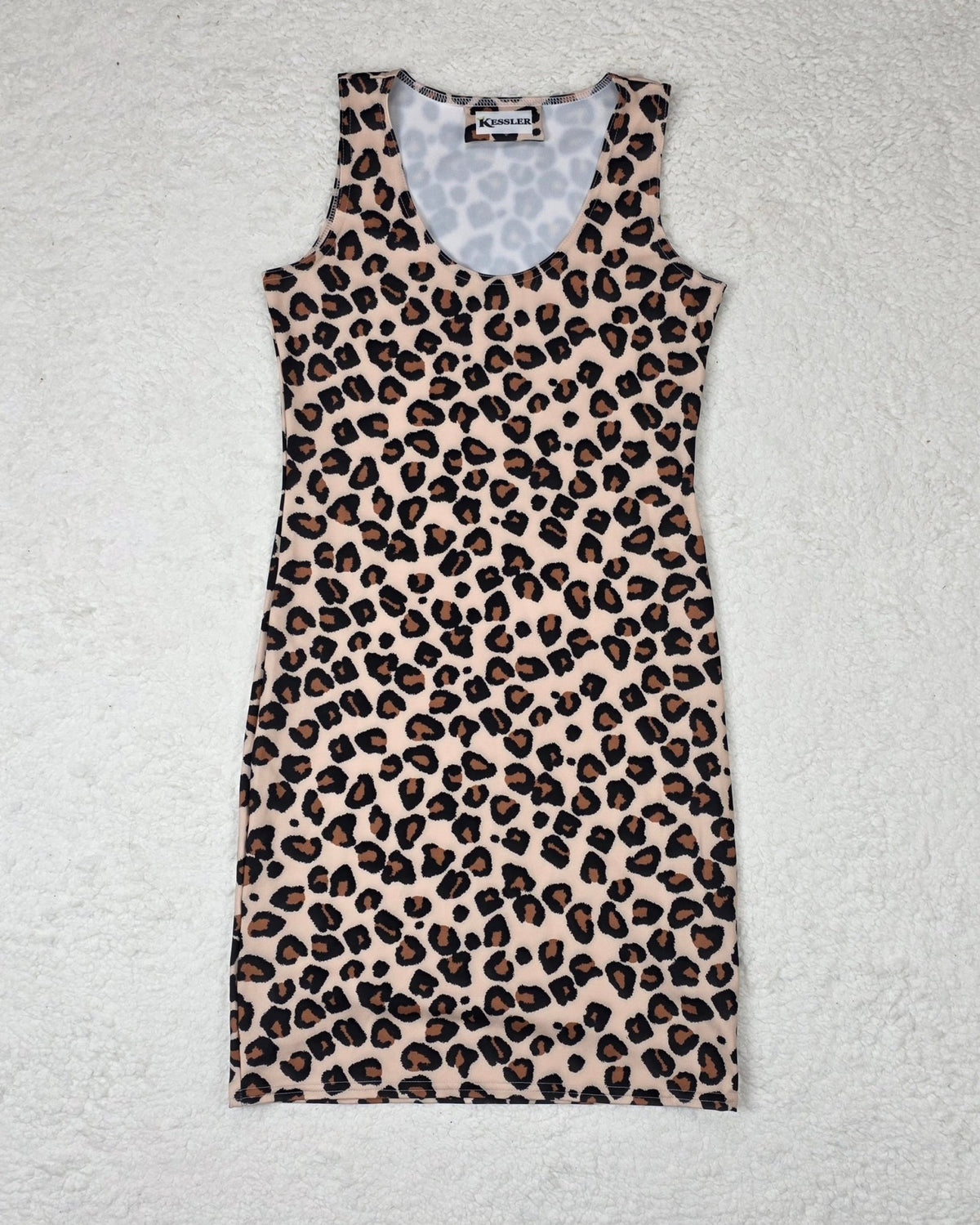 Recycled Leopard Print Bodycon Dress - Kessler Clothing Company