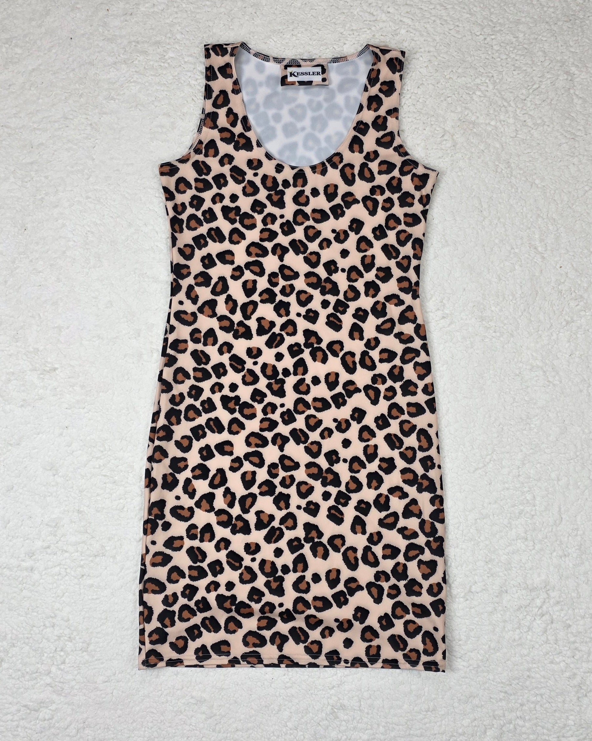 Recycled Leopard Print Bodycon Dress