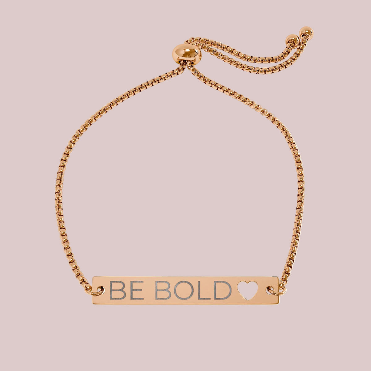Rose Gold 'Be Bold' Bracelet - Kessler Clothing Company